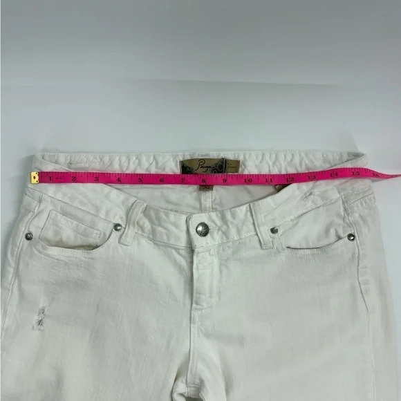 Paige White Venice Capri Pants Lightly Distressed Cropped Women's Size 29 - Picture 3 of 8